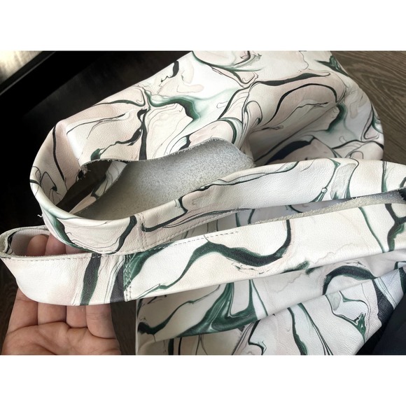 🕊️COS Marbled Genuine Leather Tote Shoulder Bag White Pink - Picture 11 of 12